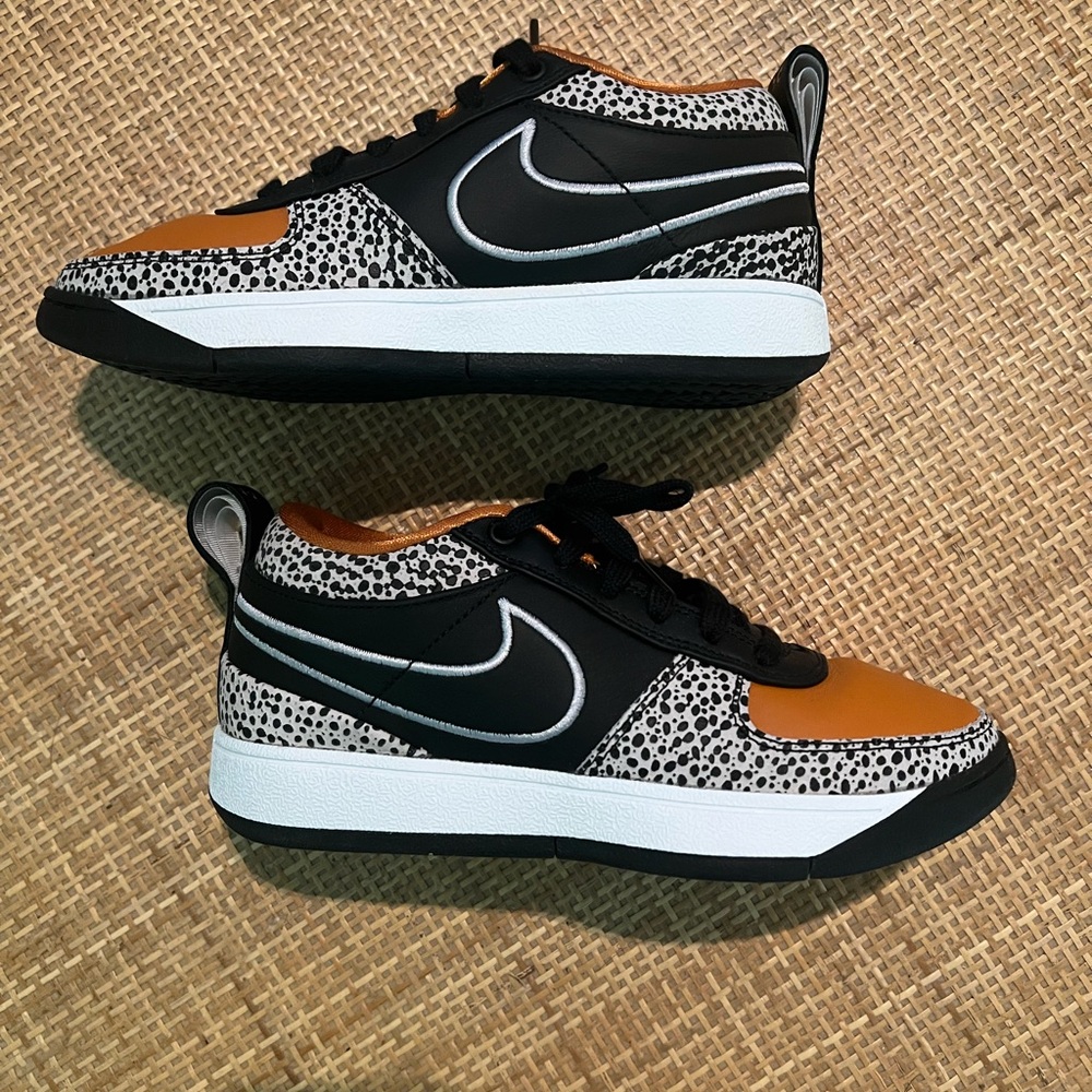 Devin Booker Nike Low-Top Sneakers in Black, White & Brown with Speckled Detail